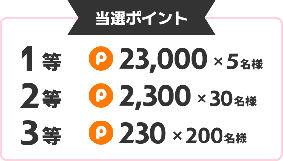 当選ポイント一覧